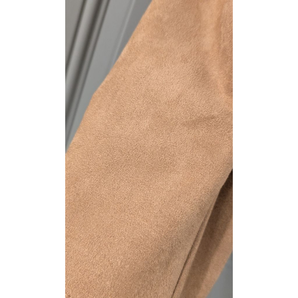 NWOT Women's Calvin Klein Tan Faux Suede Dress with Zipper Detail Size 4 - Picture 8 of 10